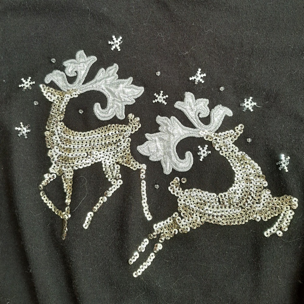Sequined Reindeer Tee